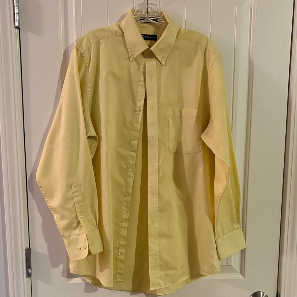Chaps Light Yellow Dress Shirt
